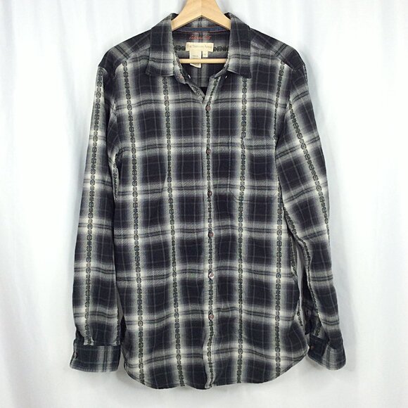 The Territory Ahead Men's Plaid Shirt Size Large Silk Cotton Long Sleeve Button - Picture 1 of 8